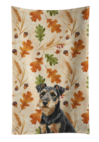 Black and Tan Lakeland Terrier Heirloom Fall Kitchen Towel