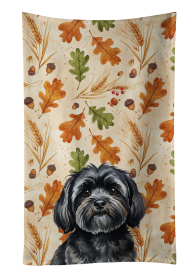 Black Lhasa Apso Heirloom Fall Kitchen Towel