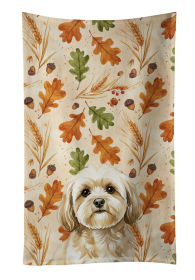 Cream Lhasa Apso Heirloom Fall Kitchen Towel