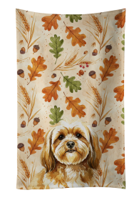 Gold Lhasa Apso Heirloom Fall Kitchen Towel