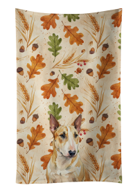 Miniature Bull Terrier Heirloom Fall Kitchen Towel