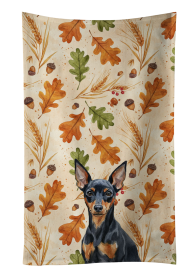 Black and Tan Miniature Pinscher Heirloom Fall Kitchen Towel