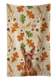 Red Miniature Pinscher Min Pin Heirloom Fall Kitchen Towel