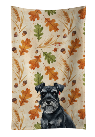 Black Miniature Schnauzer Heirloom Fall Kitchen Towel