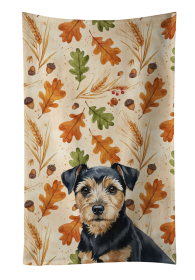 Black and Tan Norfolk Terrier Heirloom Fall Kitchen Towel