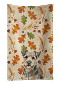 Grizzle and Tan Norfolk Terrier Heirloom Fall Kitchen Towel