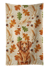 Copper Nova Scotia Duck Tolling Retriever Heirloom Fall Kitchen Towel