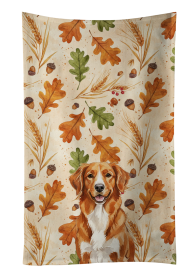 Orange Nova Scotia Duck Tolling Retriever Heirloom Fall Kitchen Towel