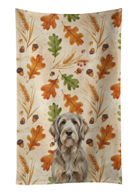 Grizzle and Tan Otterhound Heirloom Fall Kitchen Towel