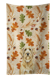 Wheaten and Tan Otterhound Heirloom Fall Kitchen Towel