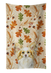 Lemon and White Papillon Heirloom Fall Kitchen Towel