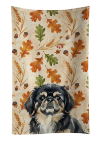 Black and Tan Pekingese Heirloom Fall Kitchen Towel