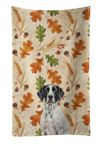 Black and White Pointer Heirloom Fall Kitchen Towel