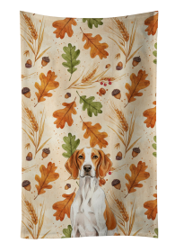 Orange and White Pointer Heirloom Fall Kitchen Towel