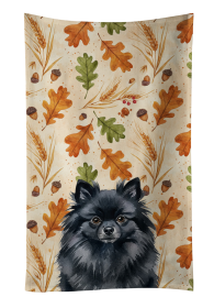 Black Pomeranian Heirloom Fall Kitchen Towel