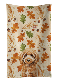Miniature Apricot Poodle Heirloom Fall Kitchen Towel