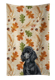 Standard Black Poodle Heirloom Fall Kitchen Towel