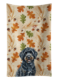 Black Portuguese Water Dog Heirloom Fall Kitchen Towel