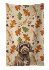 Brown Portuguese Water Dog Heirloom Fall Kitchen Towel