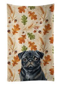 Black Pug Heirloom Fall Kitchen Towel