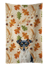 Tricolor Rat Terrier Heirloom Fall Kitchen Towel