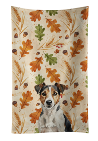Tricolor Russell Terrier Heirloom Fall Kitchen Towel