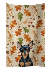 Black and Tan Russian Toy Heirloom Fall Kitchen Towel