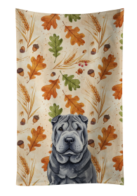 Black Shar Pei Heirloom Fall Kitchen Towel