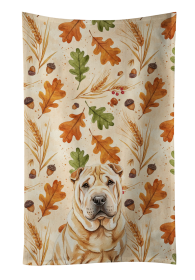 Red Shar Pei Heirloom Fall Kitchen Towel