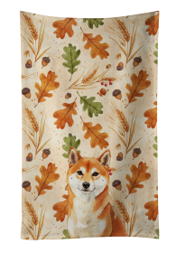 Red Shiba Inu Heirloom Fall Kitchen Towel