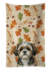 Brindle Shih Tzu Heirloom Fall Kitchen Towel