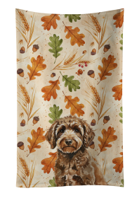 Spanish Water Dog Heirloom Fall Kitchen Towel
