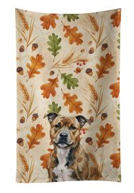 Brindle Staffordshire Bull Terrier Heirloom Fall Kitchen Towel