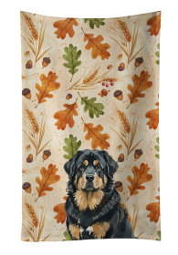 Black and Tan Tibetan Mastiff Heirloom Fall Kitchen Towel