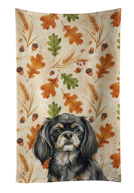 Black and Tan Tibetan Spaniel Heirloom Fall Kitchen Towel