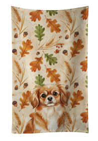 Red Tibetan Spaniel Heirloom Fall Kitchen Towel