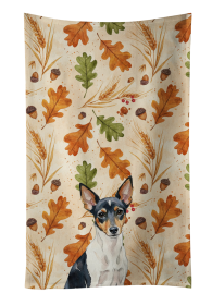 Toy Fox Terrier Heirloom Fall Kitchen Towel
