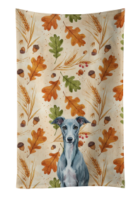Blue Whippet Heirloom Fall Kitchen Towel