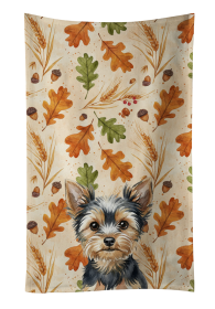 Black and Tan Yorkshire Terrier Heirloom Fall Kitchen Towel