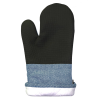 Denim Blue Heat Resistant Oven Mitts With Cotton & Neoprene