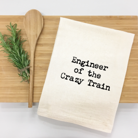Engineer of the Crazy Train Kitchen Towel