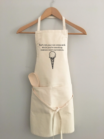Don't let your ice cream melt while you're counting someone else's sprinkles. Apron