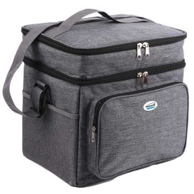 Brentwood Kool Zone 24-Can Insulated Cooler Bag in Gray with Hard Liner