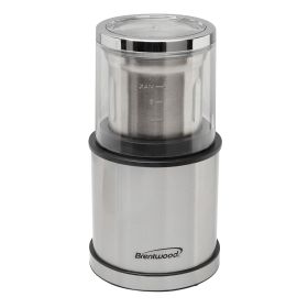 Brentwood 75 Gram Electric Wet and Dry Coffee Bean, Herb and Spice Grinder