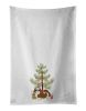 NEW Shih Tzu Christmas Tree Kitchen Towel Set of 2 White Dish Towels Decorative Bathroom Hand towel for Hand, Face, Hair, Yoga, Tea, Dishcloth