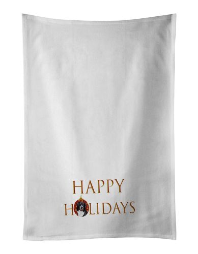 NEW Australian Shepherd Black Tricolor #1 Happy Holidays Kitchen Towel Set of 2 White Dish Towels Decorative Bathroom Hand towel for Hand, Face, Hair