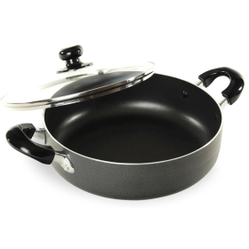 Better Chef Aluminum Non-Stick Deep Fryer with Glass Lid (size: 10)