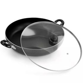 Better Chef Aluminum Non-Stick Deep Fryer with Glass Lid (size: 14)