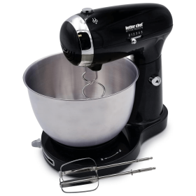 Better Chef 350W Classic Stand Mixer with Stainless Steel Bowl (Color: Black)