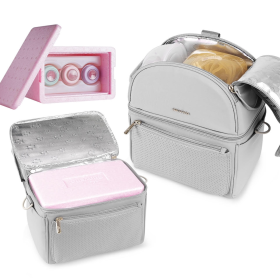 Breastmilk Cooler Bag with Detachable Insulation Box Set (Color: Green)
